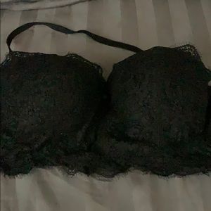 Lightly lined, halter strap is removable